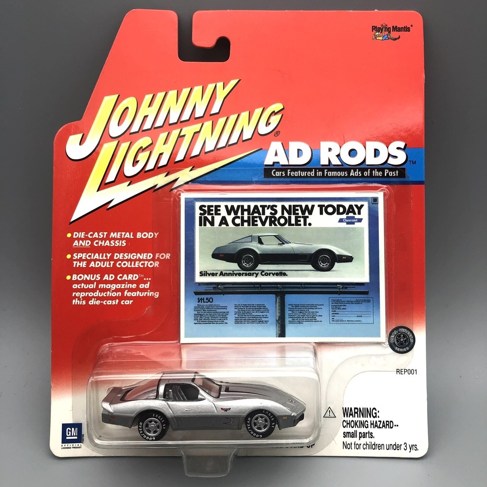 Johnny Lightning Ad Rods 1978 Chevrolet Chevy Corvette Silver Anniv Diecast 1/64